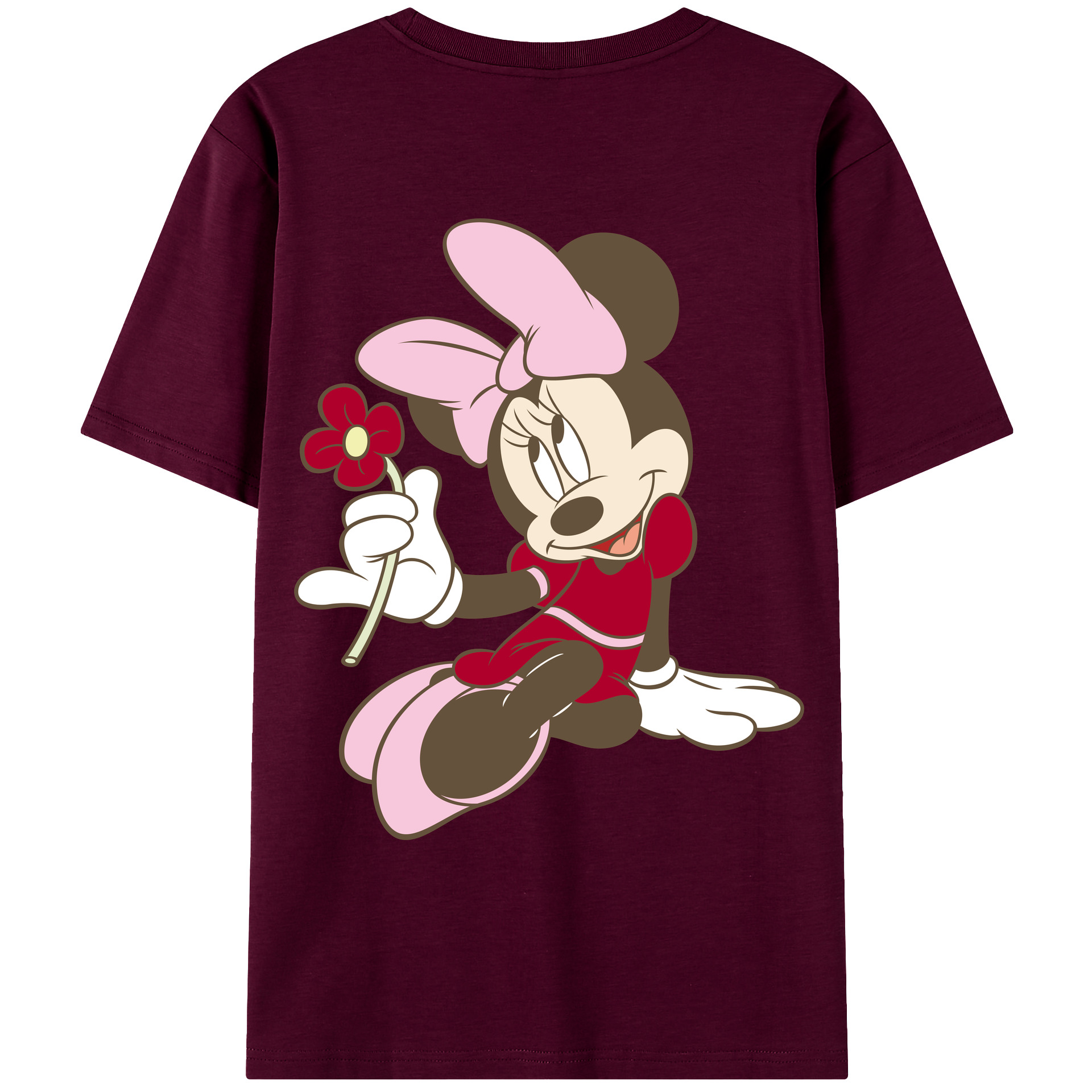 （画像用） ミッキーマウス Mickey Mouse レディース半袖Tシャツ(バックプリント)